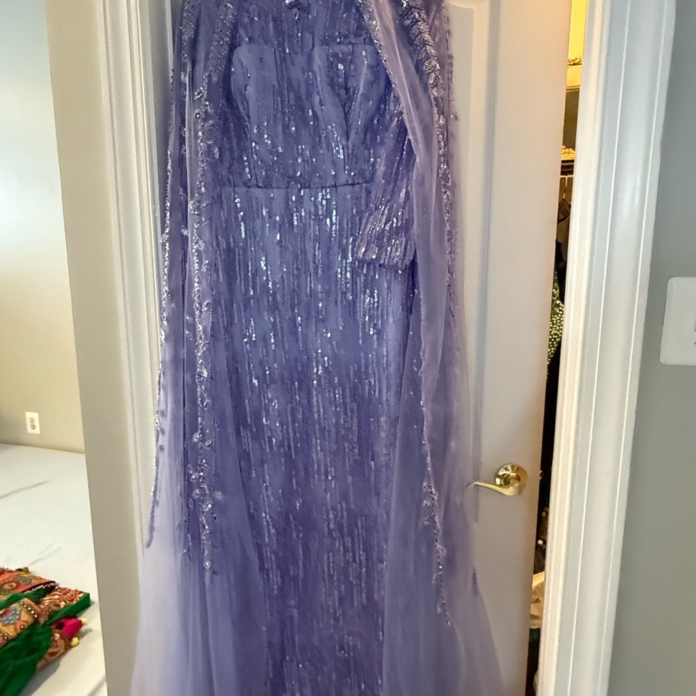 Brand New Elegant Purple Sequin Gown